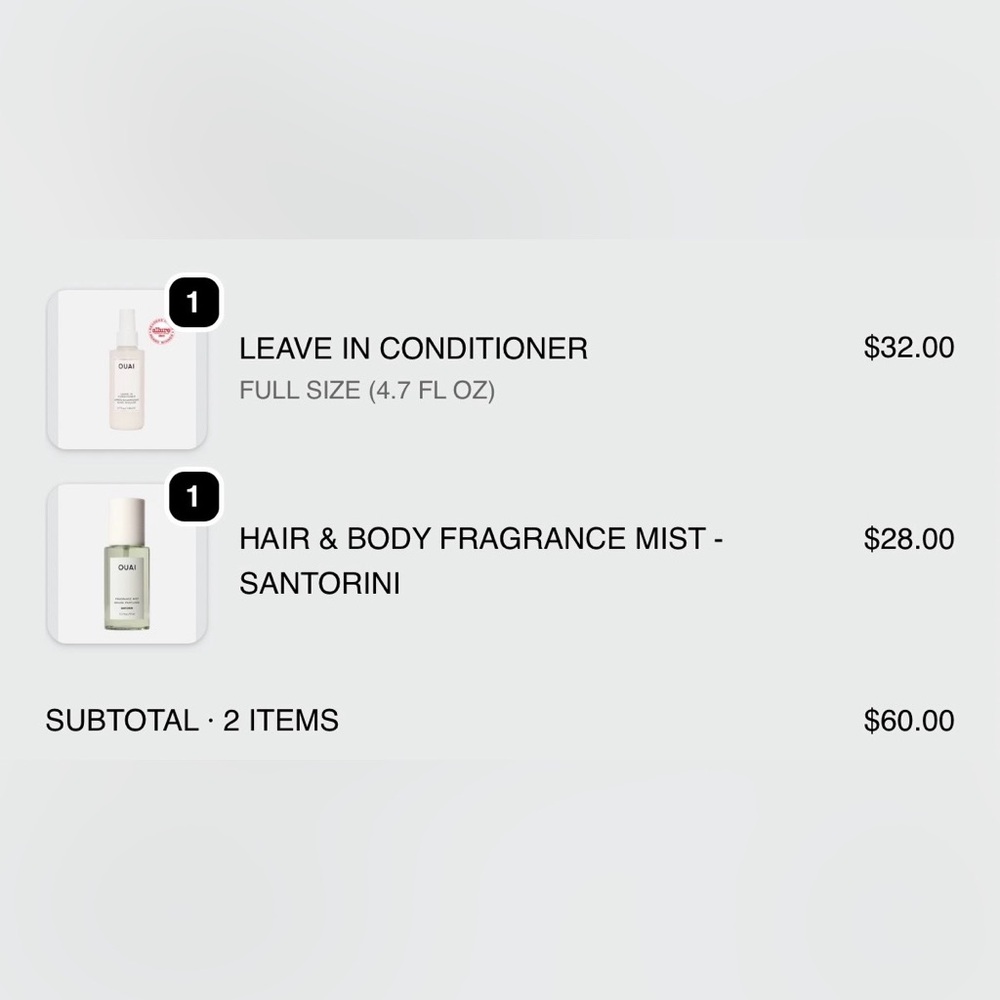 OUAI Leave-In Conditioner & Fragrance Mist new set - Picture 5 of 5
